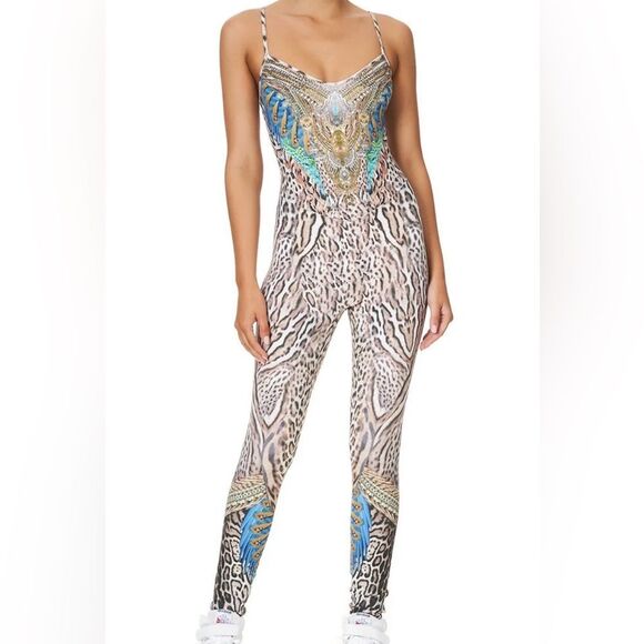 Camilla Catsuit Warrior Wanderlust Animal Print Sleeveless Wore 1X One-Piece XS - Picture 2 of 16
